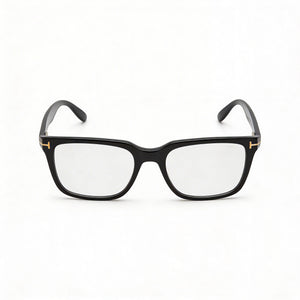 Tom Ford FT5304 001 Square Eyeglasses Unisex — front view, Plastic
