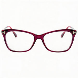 Tom Ford FT5353 Square Eyeglasses for Women — front view, Plastic
