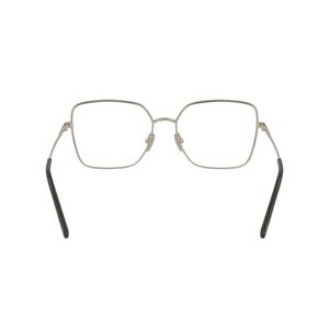 Tom Ford FT5739-BV 001 Square Eyeglasses Women — side view, Iron, Black Metal temples