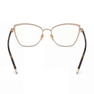 Tom Ford Ft5740-b Cat Eye Eyeglasses for Women — interior view, Polycarbonate demo lenses