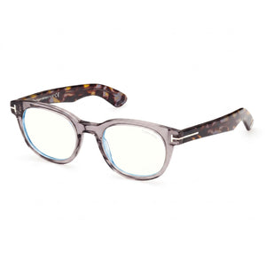 Tom Ford FT5807-B Gray Square Eyeglasses Unisex, Plastic frame