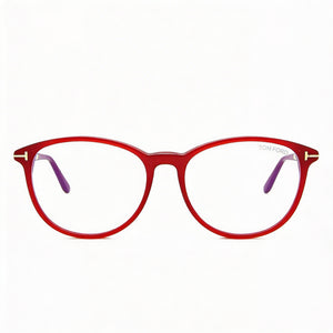 Tom Ford FT5810-B 074 Oval Eyeglasses for Women — front view, Pantographed Plastic