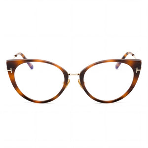 Tom Ford FT5815-B Cat Eye Eyeglasses for Women — front view, Injected