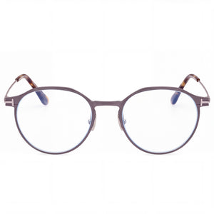 Tom Ford Ft5866-b Round Eyeglasses for Men — front view, Magnesium