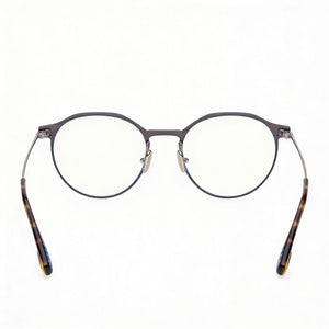 Tom Ford Ft5866-b Round Eyeglasses for Men — front view, Magnesium