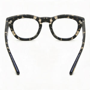 Tom Ford Ft5873-b Oval Eyeglasses for Men — front view, Pantographed Plastic
