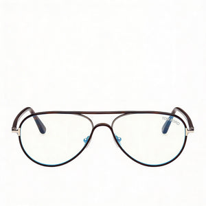 Tom Ford FT5897-B Aviator Eyeglasses for Men — front view, Metal
