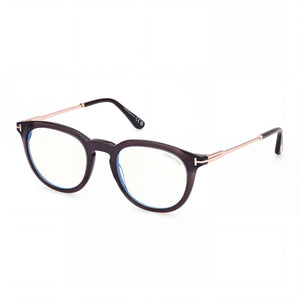 Tom Ford Ft5905-b Black Round Eyeglasses Unisex, Blue Filter Plastic frame