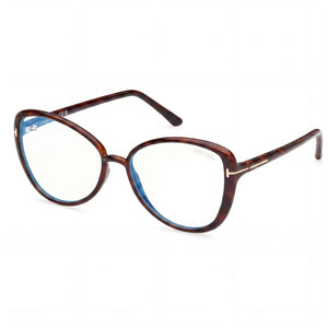 Tom Ford FT5907-B Havana Cat Eye Eyeglasses for Women, Plastic frame