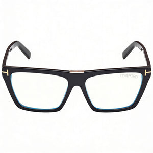 Tom Ford FT5912-B Rectangle Eyeglasses for Women — front view, Plastic