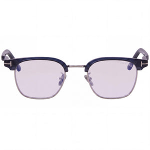 Tom Ford Ft5932-d-b Rectangle Sunglasses for Men — front view, Blue Filter Injected frame