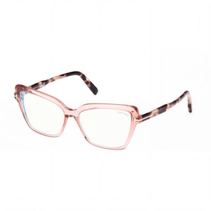 Tom Ford FT5948-B Pink Cat Eye Eyeglasses for Unisex, Clear demo lenses