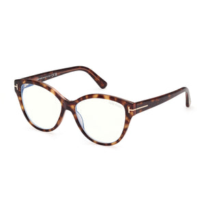 Tom Ford FT5954-B Havana Cat Eye Eyeglasses for Women, Plastic frame
