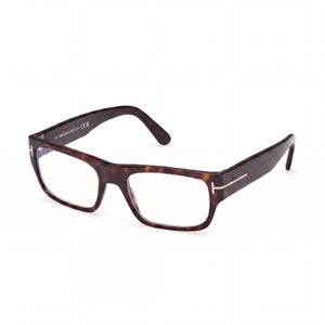 Tom Ford Ft6034-b Havana Rectangle Eyeglasses for Unisex, Blue Filter Plastic frame