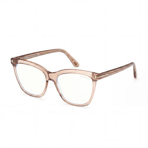 Tom Ford Ft6042-b Beige Square Eyeglasses Unisex, Black frame