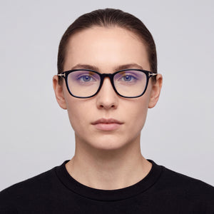 Tom Ford Ft6105-d-b Black Eyeglasses Unisex — lifestyle wear, office and reading