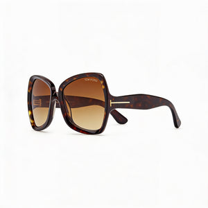 Tom Ford Butterfly Sunglasses for Women — front view, Plastic frame