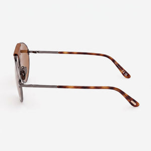 Tom Ford Ken Ft 1095 Aviator Sunglasses Men — side view, Non-Polarized Brown lens