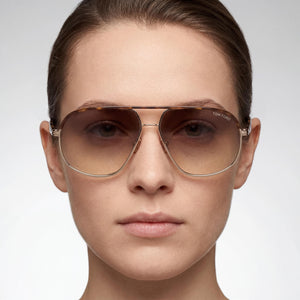 Tom Ford MAXWELL FT 1019 Havana Sunglasses Unisex — lifestyle wear, coastal walks and seaside afternoons