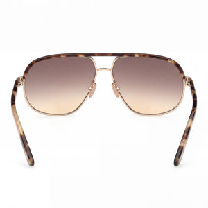 Tom Ford MAXWELL FT 1019 Aviator Sunglasses Unisex — side view, Non-Polarized Gradient Brown lens