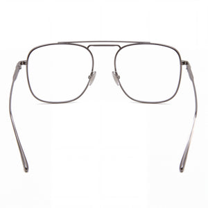 Tom Ford MODERNO Aviator Eyeglasses Unisex — side view, Anthracite Grey Metal temples