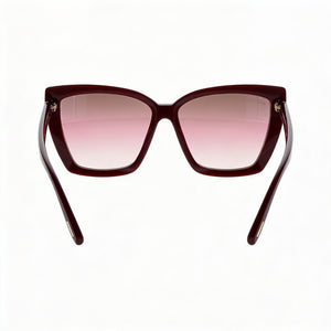 Tom Ford Square Sunglasses Women — side view, Non-Polarized Brown Rose Shaded lens