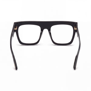 Tom Ford Renee FT0847 Rectangle Eyeglasses Women — side view, Black Plastic temples