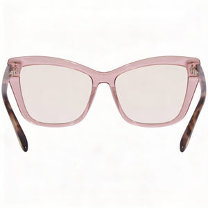 Tom Ford TF5826-B Cat Eye Eyeglasses Women — side view, Pink plastic temples