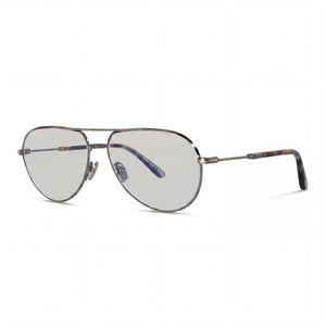 Tom Ford TF5829-B Silver Aviator Eyeglasses for Men, Metal frame
