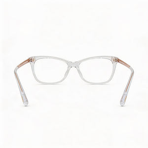 Tom Ford TOM FORD Cat Eye Eyeglasses Women — side view, Transparent Plastic temples