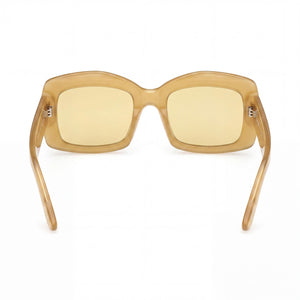 Tom Ford Venetia Rectangle Sunglasses Women — side view, Non-Polarized Yellow lens