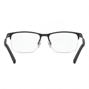Tommy Hilfiger 102702 Rectangle Eyeglasses Unisex — side view, Black Stainless Steel temples