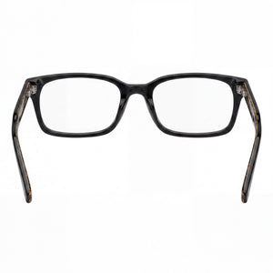 Tommy Hilfiger Rectangle Eyeglasses Women — side view, Black Acetate temples