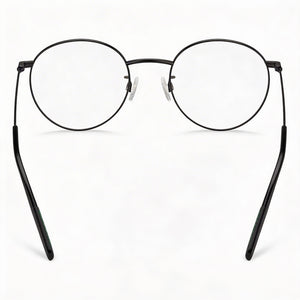 Tommy Hilfiger Round Eyeglasses Unisex — front view, Stainless Steel