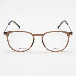 Tommy Hilfiger Square Eyeglasses for Men — front view, Polyamide Injected Grilamid