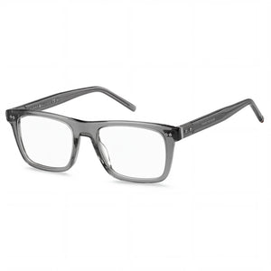 Tommy Hilfiger Gray Rectangle Eyeglasses Unisex, Acetate frame