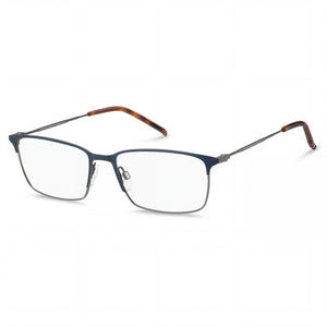 Tommy Hilfiger Modern Blue Rectangle Eyeglasses for Men, Metal frame
