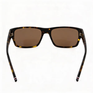 Tommy Hilfiger Modern Rectangle Sunglasses Unisex — side view, Non-Polarized Havana lens