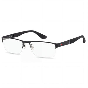 Tommy Hilfiger TH 1524 Black Rectangle Eyeglasses for Men, Metal frame
