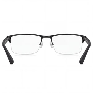 Tommy Hilfiger TH 1524 Rectangle Eyeglasses Men — side view, Black Metal temples