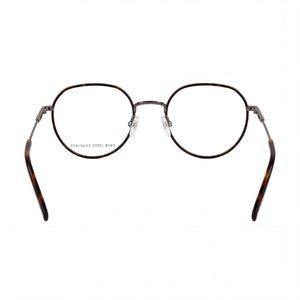 Tommy Hilfiger TH 1736/F Round Eyeglasses Unisex — side view, Silver Alloy Steel temples