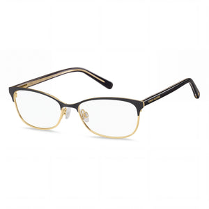Tommy Hilfiger Th 1777 Black Oval Eyeglasses for Women, Alloy Steel frame