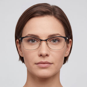 Tommy Hilfiger Th 1777 Oval Eyeglasses Women — side view, Black Alloy Steel temples