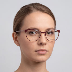 Tommy Hilfiger TH 1778 Cat Eye Eyeglasses for Women — interior view, Polycarbonate demo lenses