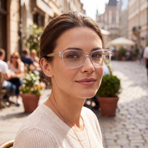 Tommy Hilfiger Th 1779 Rectangle Eyeglasses for Women — interior view, Polycarbonate demo lenses