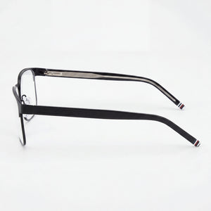 Tommy Hilfiger TH 1943 Rectangle Eyeglasses Unisex — side view, Black Stainless Steel temples