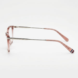 Tommy Hilfiger Th 1961 Cat Eye Eyeglasses Women — side view, Pink Plastic temples
