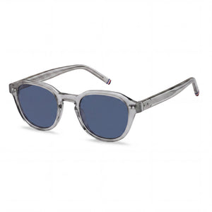 Tommy Hilfiger TH 1970/S Gray Oval Sunglasses for Women, Grey lens