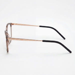 Tommy Hilfiger Th 2020 Round Eyeglasses Women — side view, Brown Propionate temples