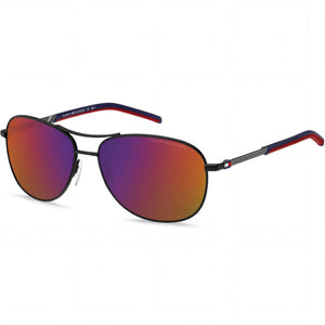 Tommy Hilfiger Th 2023/s Black Aviator Sunglasses Unisex, Matt Black lens